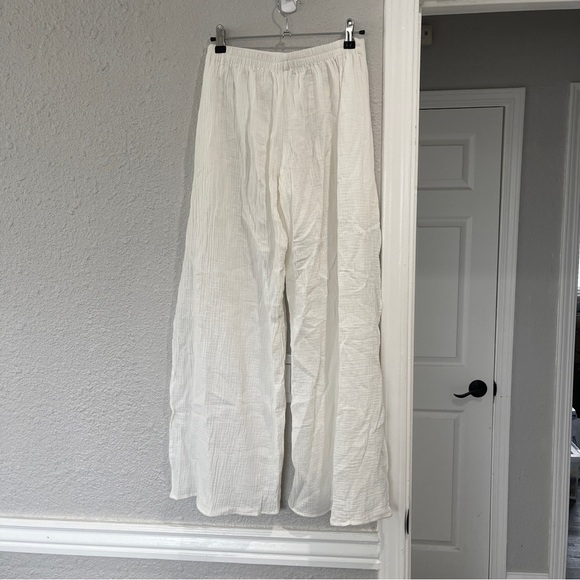 Elegant White Women's front tie Pants S - Picture 2 of 8